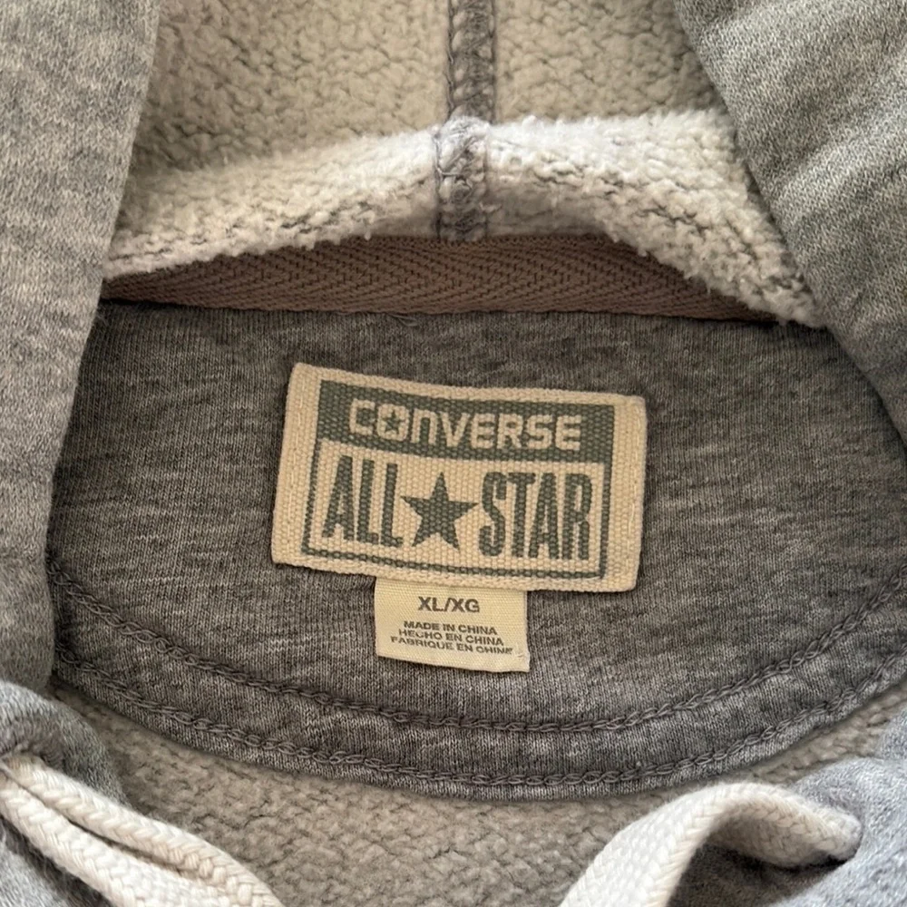 Gently Loved Vintage Chuck Taylor Converse Light Gray Hoodie Sweater Unisex